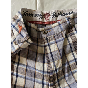 Men's Tommy Bahama Linen Blend Plaid Shorts-‎ Size34
